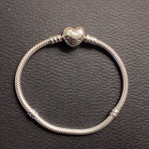 Pandora Silver Heart Charm Bracelet